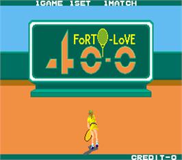 Title screen of Forty-Love on the Arcade.