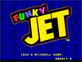 Title screen of Funky Jet on the Arcade.