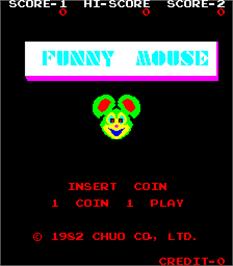 Title screen of Funny Mouse on the Arcade.