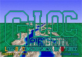 Title screen of G-LOC R360 on the Arcade.