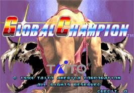 Title screen of Global Champion on the Arcade.