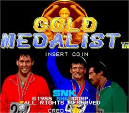 Title screen of Gold Medalist on the Arcade.