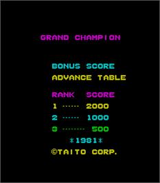 Title screen of Grand Champion on the Arcade.