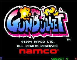 Title screen of Gun Bullet on the Arcade.