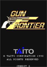 Title screen of Gun Frontier on the Arcade.