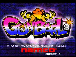 Title screen of Gunbarl on the Arcade.