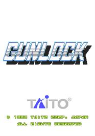 Title screen of Gunlock on the Arcade.