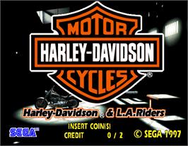 Title screen of Harley-Davidson and L.A. Riders on the Arcade.