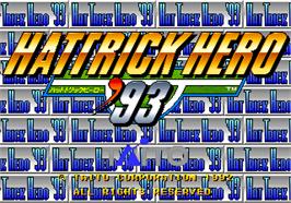 Title screen of Hat Trick Hero '93 on the Arcade.