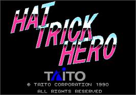 Title screen of Hat Trick Hero on the Arcade.