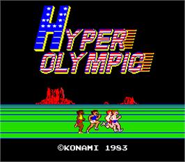 Title screen of Hyper Olympic on the Arcade.