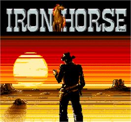 Title screen of Iron Horse on the Arcade.