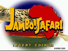 Title screen of Jambo! Safari on the Arcade.