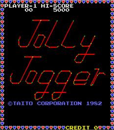 Title screen of Jolly Jogger on the Arcade.