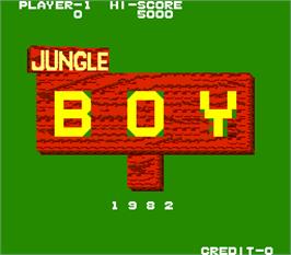 Title screen of Jungle Boy on the Arcade.