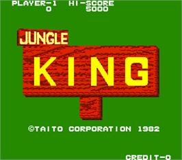 Title screen of Jungle King on the Arcade.