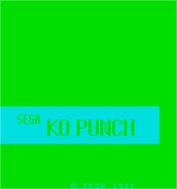 Title screen of KO Punch on the Arcade.