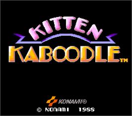 Title screen of Kitten Kaboodle on the Arcade.