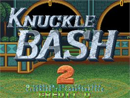 Title screen of Knuckle Bash 2 on the Arcade.