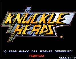 Title screen of Knuckle Heads on the Arcade.