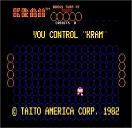 Title screen of Kram on the Arcade.