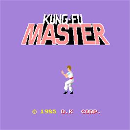 Title screen of Kung-Fu Master on the Arcade.