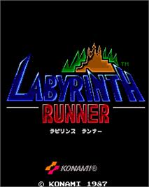 Title screen of Labyrinth Runner on the Arcade.