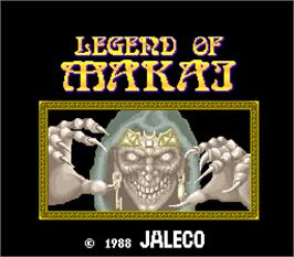 Title screen of Legend of Makai on the Arcade.