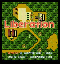 Title screen of Liberation on the Arcade.