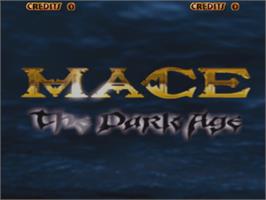 Title screen of Mace: The Dark Age on the Arcade.