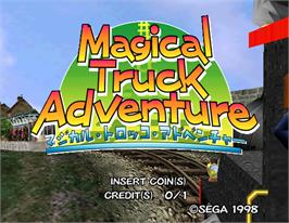 Title screen of Magical Truck Adventure on the Arcade.