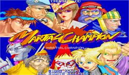 Title screen of Martial Champion on the Arcade.