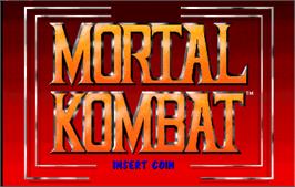 Title screen of Mortal Kombat on the Arcade.