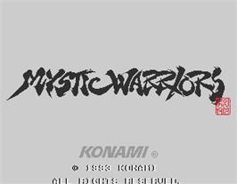 Title screen of Mystic Warriors on the Arcade.