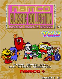 Title screen of Namco Classic Collection Vol.2 on the Arcade.