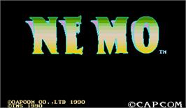 Title screen of Nemo on the Arcade.