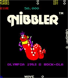 Title screen of Nibbler on the Arcade.