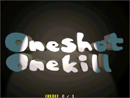 Title screen of One Shot One Kill on the Arcade.