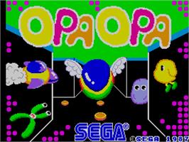 Title screen of Opa Opa on the Arcade.