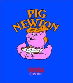 Title screen of Pig Newton on the Arcade.