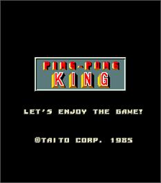 Title screen of Ping-Pong King on the Arcade.