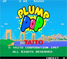 Title screen of Plump Pop on the Arcade.