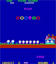 Title screen of Pootan on the Arcade.