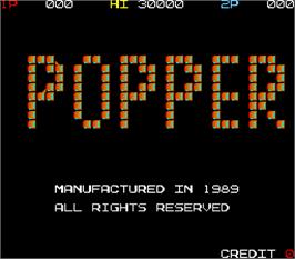 Title screen of Popper on the Arcade.