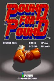 Title screen of Pound for Pound on the Arcade.