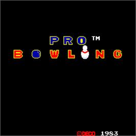 Title screen of Pro Bowling on the Arcade.