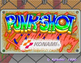 Title screen of Punk Shot on the Arcade.