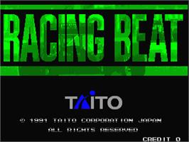 Title screen of Racing Beat on the Arcade.