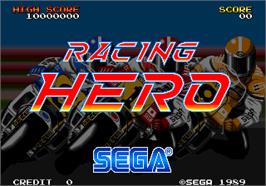 Title screen of Racing Hero on the Arcade.