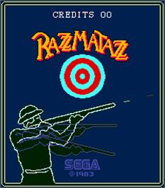 Title screen of Razzmatazz on the Arcade.